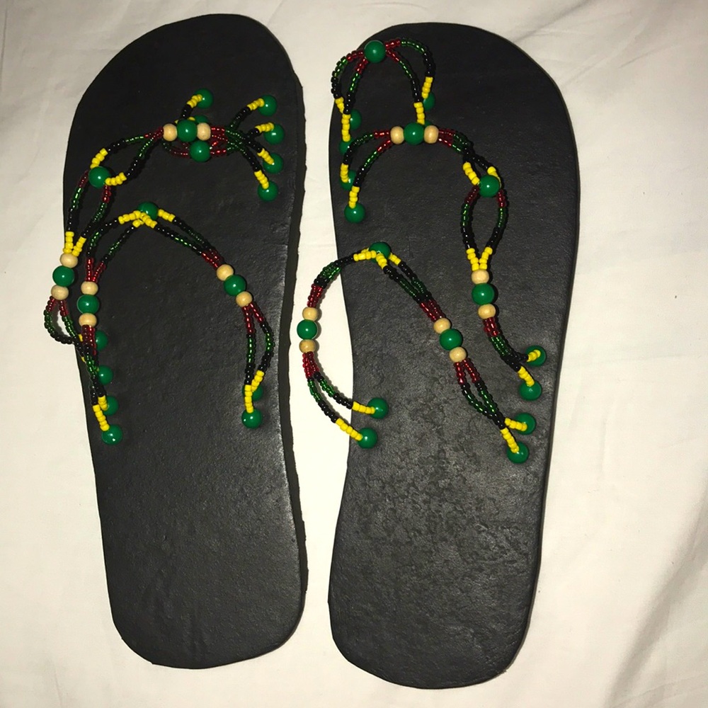 African Beaded Sandals